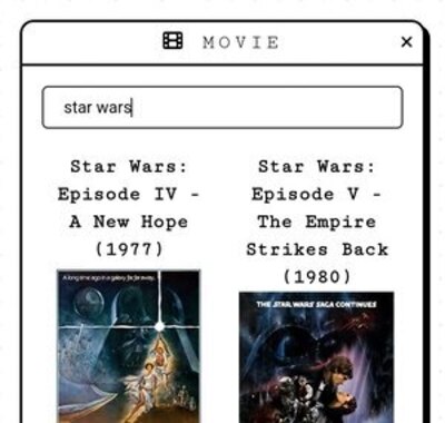 sparkles: movie search